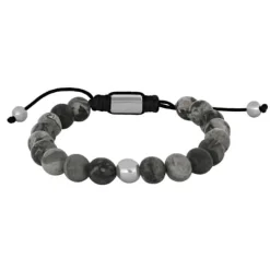 SON OF NOA HERRE ARMBÅND STÅL MED MAP STONE - 80890282700