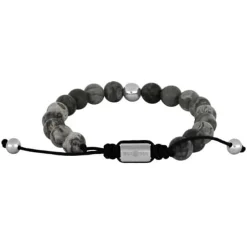 SON OF NOA HERRE ARMBÅND STÅL MED MAP STONE - 80890282700