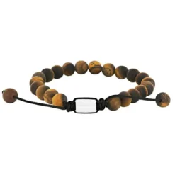 SON OF NOA KNYTTET ARMBÅND MED TIGERØJE I 8MM - 80890272700