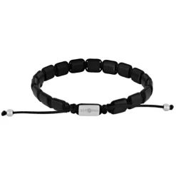 SON OF NOA STÅL ARMBÅND M/ SORT ONYX - 80890192723