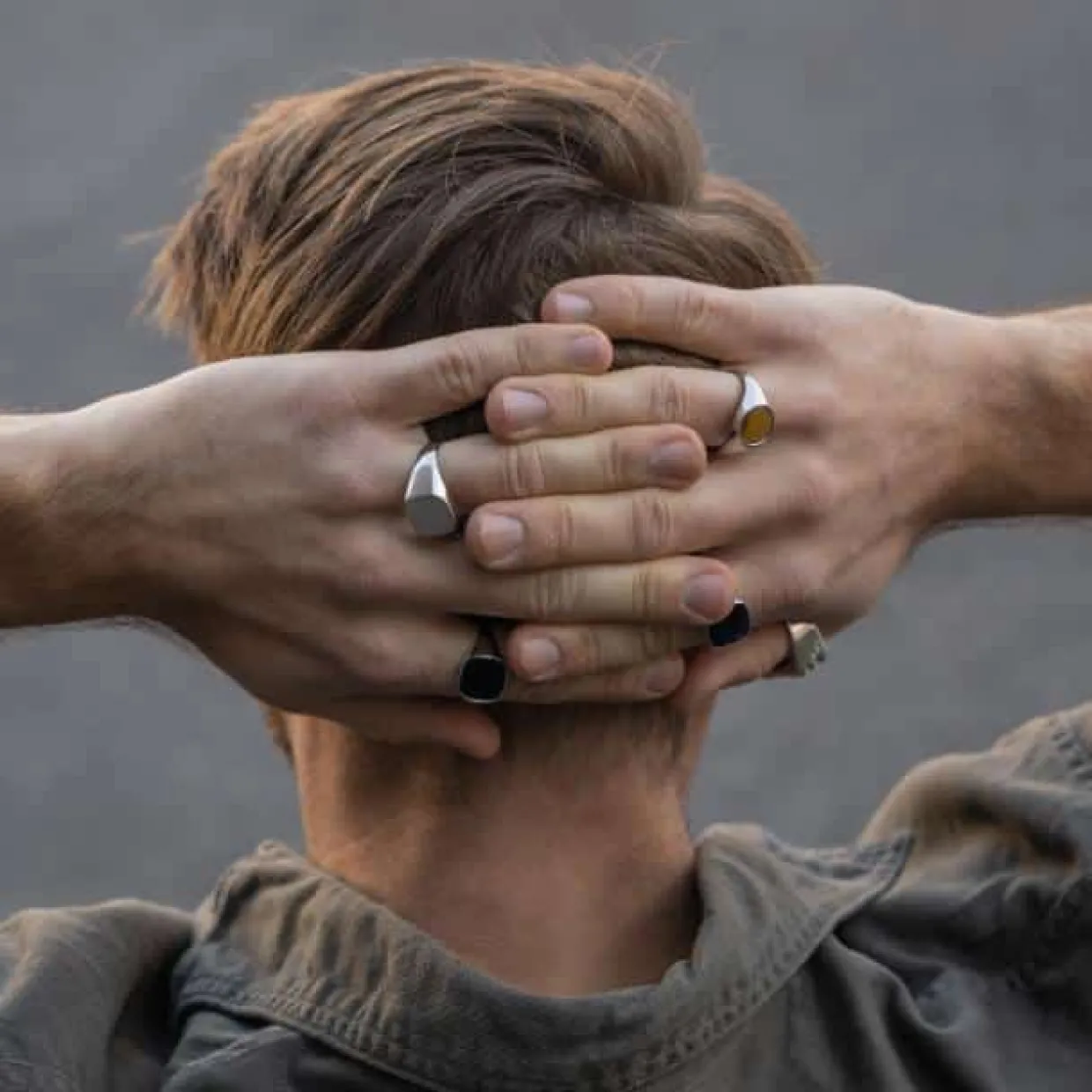 SON OG NOA HERRE RING SØLV BLANK MED PLADE - 102510409