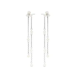 SPIRIT ICONS ‘ALMA’ ØRERINGE SØLVKÆDE MED PERLER - 42341