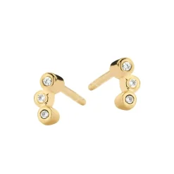 SPIRIT ICONS BLISS ØRERINGE SØLV FORGYLDT MED ZIRKONIA - 40572