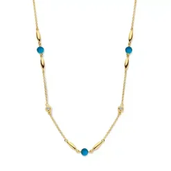 SPIRIT ICONS CONELIA HALSKÆDE MED BLÅ STEN - 11022-45