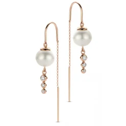 SPIRIT ICONS ØREHÆNGER SØLV ROSA FORGYLDT SWAN - 41694