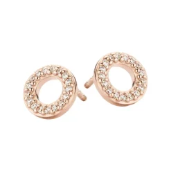 SPIRIT ICONS ØRERINGE SØLV FORGYLDT TREND ØRERINGE ROSA - 40534