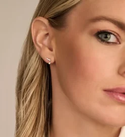 SPIRIT ICONS ‘SPARKLE’ ØRERINGE SØLV FORGYLDT MED STENE - 42412