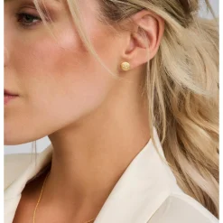 SPIRIT ICONS STARDUST ØRERINGE SØLV FORGYLDT - 40672