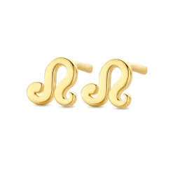 SPIRIT ICONS STJERNETEGN LØVE ØRERINGE SØLV FORGYLDTE - 41062