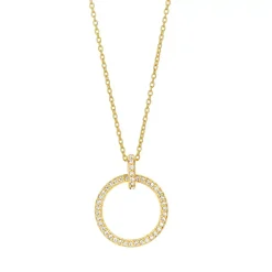 SPIRIT ICONS ‘TREND’ HALSKÆDE SØLV FORGYLDT MED STENE - 10012-45