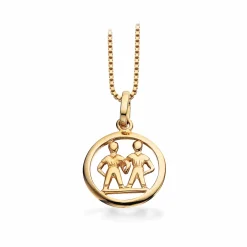 SROUPLES VEDHÆNG I 8KT MED STJERNETEGN TVILLING - 3203-06