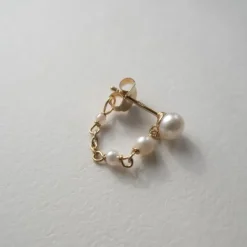 STINE A CÂLIN SINGLE ØRERING SØLV FORGYLDT - 1374-02-S