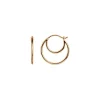 STINE A DOUBLE CREOL ØRERING SØLV FORGYLDT - 1136-02-S