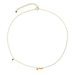 STINE A FLOW SPLASH HALSKÆDE SØLV FORGYLDT - 2055-02-OS