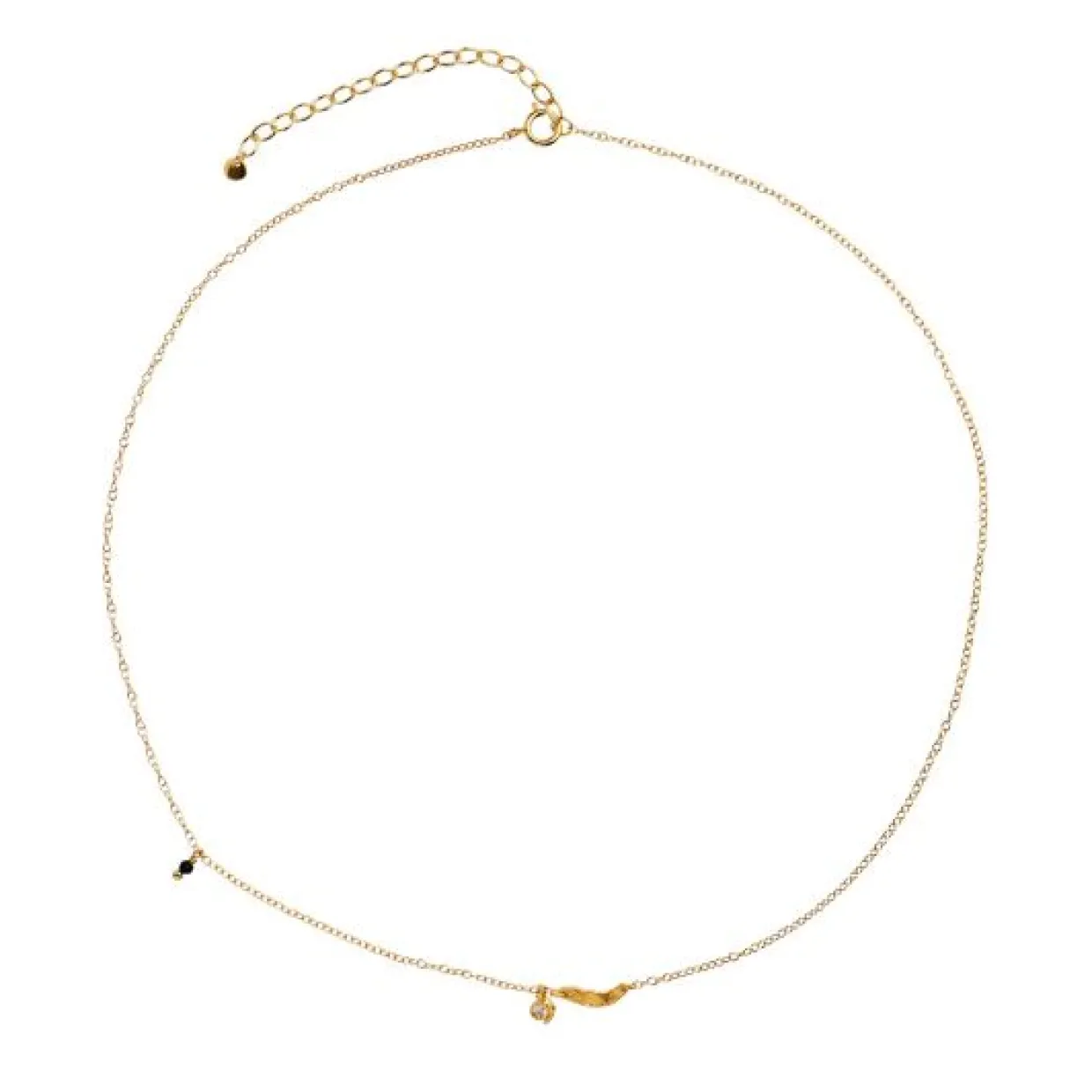 STINE A FLOW SPLASH HALSKÆDE SØLV FORGYLDT - 2055-02-OS