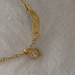 STINE A FLOW SPLASH HALSKÆDE SØLV FORGYLDT - 2055-02-OS