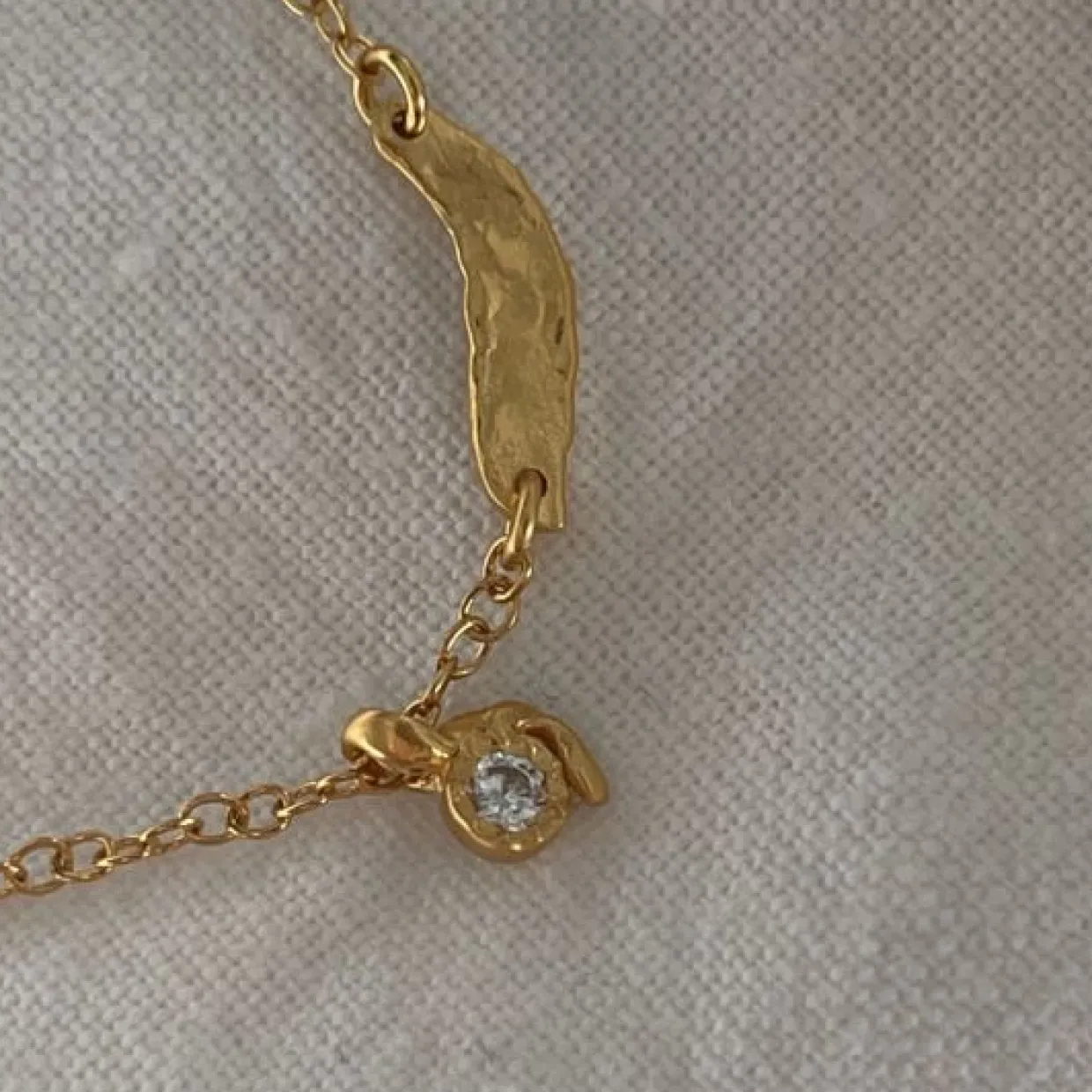 STINE A FLOW SPLASH HALSKÆDE SØLV FORGYLDT - 2055-02-OS