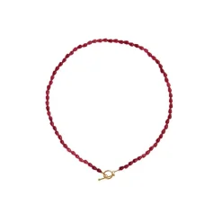 STINE A LOVE DROP RØD AGAT HALSKÆDE - 2061-02-OS