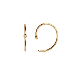 STINE A ONE DOT OPEN ØRERING SØLV FORGYLDT - 1152-02-S