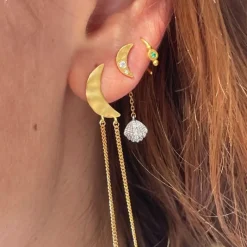 STINE A PETIT BELLA MOON ØRERING SØLV FORGYLDT - 1281-02-S