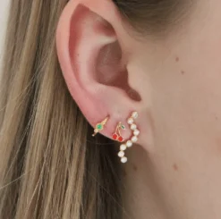 STINE A PETIT CHERRY ØRERING SØLV FORGYLDT - 1162-02-S