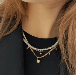 STINE A PETIT LINK HALSKÆDE SØLV FORGYLDT - 2023-02-OS