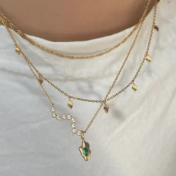 STINE A PETIT LINK HALSKÆDE SØLV FORGYLDT - 2023-02-OS