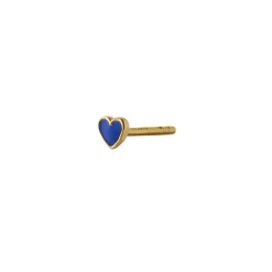 STINE A PETIT LOVE HEART ØRERING SØLV FORGYLDT - 1181-02-COBALT BLUE