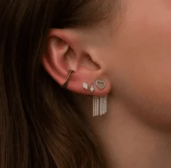 STINE A ØRERING SØLV PETIT BON-BON WHITE ZIRCON - 1005-00-S-White