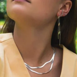 STINE A SNAKE HALSKÆDE I SØLV- 2019-00-OS