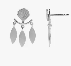 STINE A THREE LEAVES BEHIND ØRERING SØLV - 1158-00-S