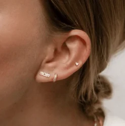 STINE A WOW MOM ØRERING SØLV FORGYLDT - 1259-02-S