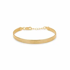 STUDIO Z COBRA HERRINGBONE ARMBÅND SØLV FORGYLDT - 7250318