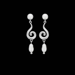 STUDIO Z CURIOSITY ØRERINGE SØLV MED PERLER - 7113870