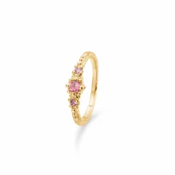 STUDIO Z FRAGMENTS RING FORGYLDT MED ROSA ZIRKONIA - 7247862