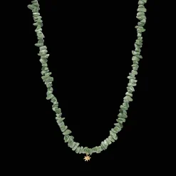 STUDIO Z OCEAN AURA SØLV FORGYLDT HALSKÆDE MED CHROM DIOPSID - 7226893