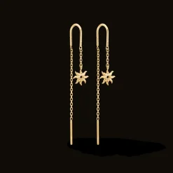 STUDIO Z OCEAN AURA SØLV FORGYLDT ØRERINGE MED SOLE - 7200923