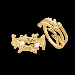 STUDIO Z REEF ECCENSE SØLV FORGYLDT RING - 7240921