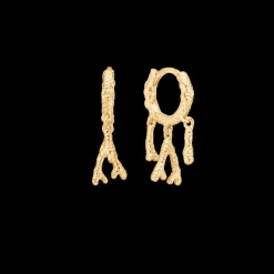 STUDIO Z REEF ESSENCE SØLV FORGYLDT ØRERINGE - 7210922