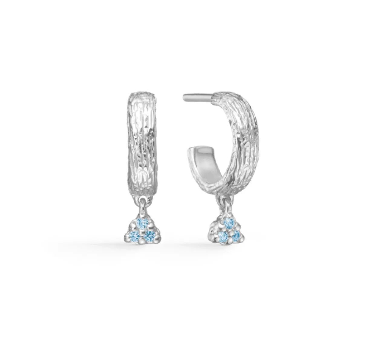 STUDIO Z ØRERINGE SØLV BLÅ ZIRKONIA - 7117841