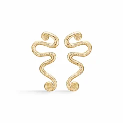 STUDIO Z ØRERINGE WAVE SØLV FORGYLDT - 7210846