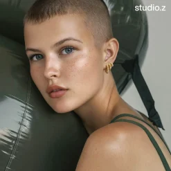 STUDIO Z SEASHELL SECRETS SØLV FORGYLDT ØRERINGE- 7210907