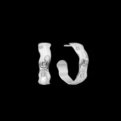 STUDIO Z SHELL ØRERINGE SØLV MED GRÅ ZIRKONER - 7117830