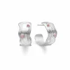 STUDIO Z SHELL SØLV ØRERINGE MED ROSA ZIRKONIA - 7117839