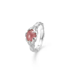 STUDIO Z SØLV MAGMA RING ROSA ZIRKONIA - 7147832