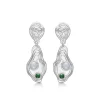 STUDIO Z SØLV ØRERINGE MED GRØN ZIRKONIA - 7117836