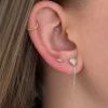 STUDIO Z SØLV ØRERINGE SØLV MAGMA ROSA ZIRKONIA - 7117869