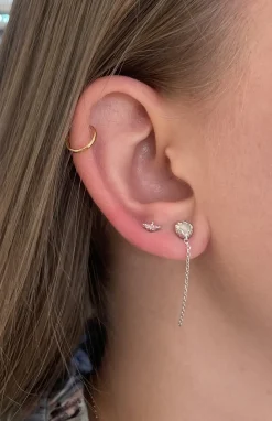 STUDIO Z SØLV ØRERINGE SØLV MAGMA ROSA ZIRKONIA - 7117869