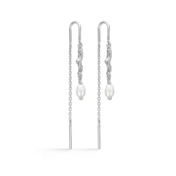 STUDIO Z SØLV TANGLED ØRERINGE MED PERLER - 7103825