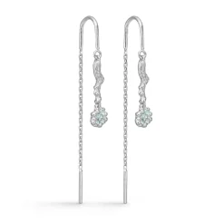 STUDIO Z TANGLED SØLV ØRERINGE MED GRØN ZIRKON - 7107846